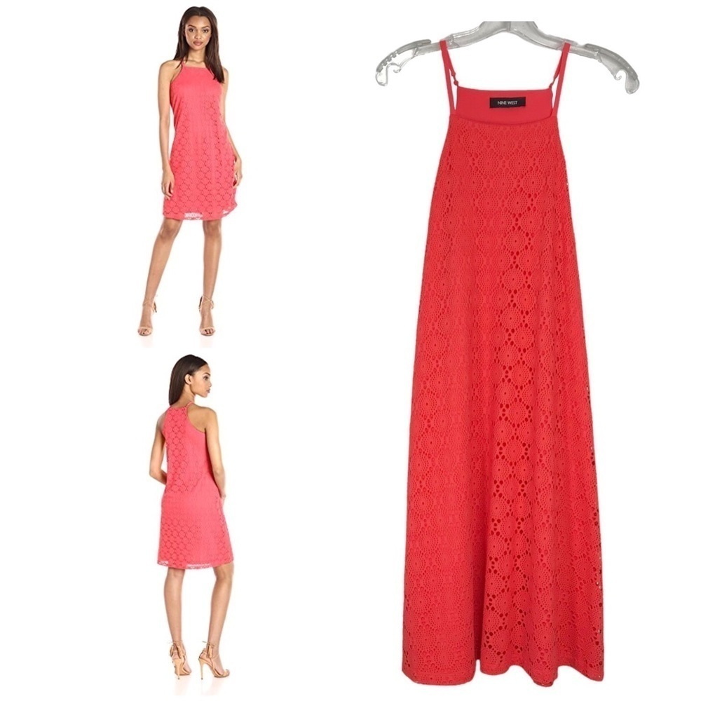 Nine West Halter Neckline Lace Dress SIZE LARGE
